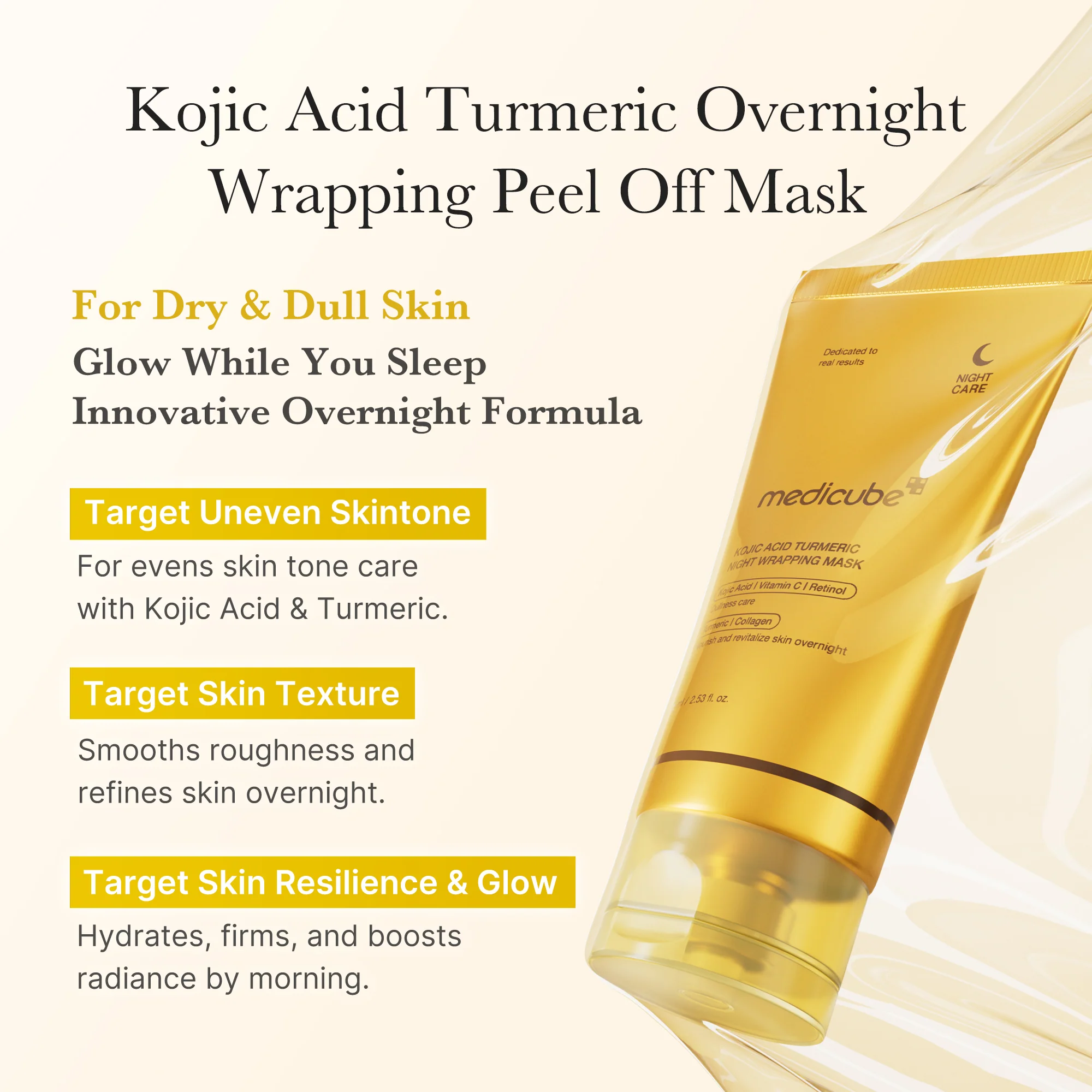 Kojic Acid Turmeric Overnight Wrapping Mask - Image 5